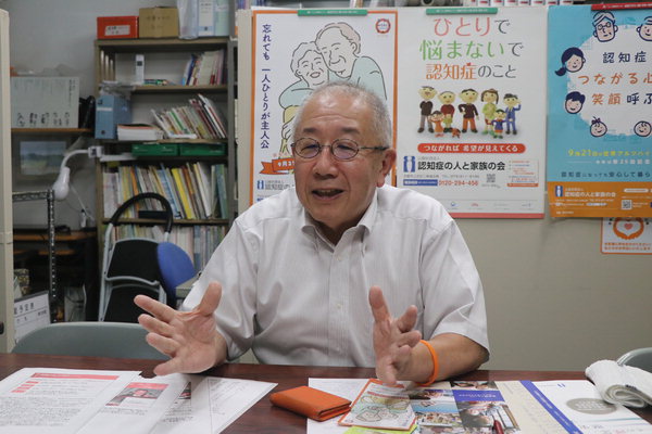 ▲ 일본 인지증가족회 스즈키 모리오 대표. 그는 인지증가족회 존재 의미를 한마디로 '공감'에 있다고 말한다. /이현희 기자