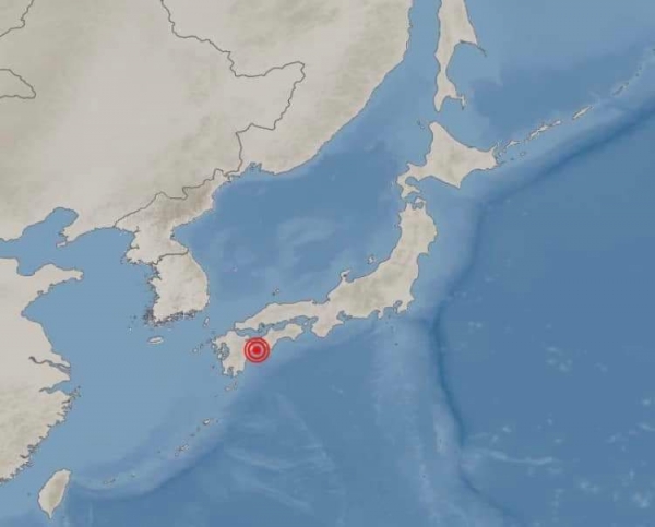 일본 오이타현 남동쪽 해역에서 진도 6.4 규모 지진이 일어났다. /기상청