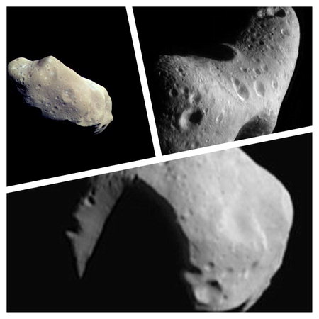 ▲ 왼쪽 위 사진부터 시계 방향으로 소행성 243 이다, 433 에로스, 253 마틸데.  /조정제 시민기자