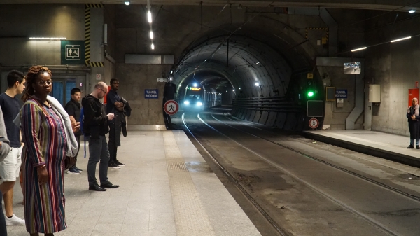 스트라스부르 중앙역 지하에 있는 트램 정거장. /김연수 기자