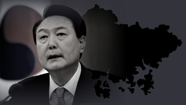 윤석열(왼쪽) 대통령과 경상남도 지도. /김연수 기자