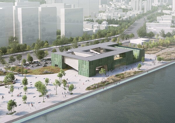 창원시 민주주의전당 조감도. 창원시 마산합포구 3.15해양누리공원에 3층 규모로 들어선다. /창원시