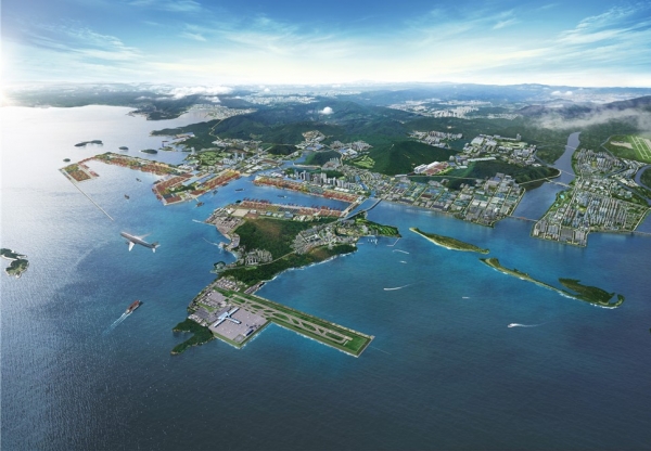 부산 가덕도신공항.진해신항 조감도. /경남도