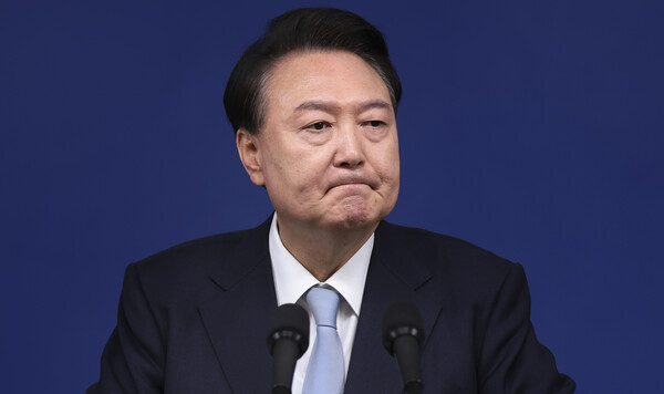 내란 수괴 혐의를 받느느 윤석열 대통령 /연합뉴스