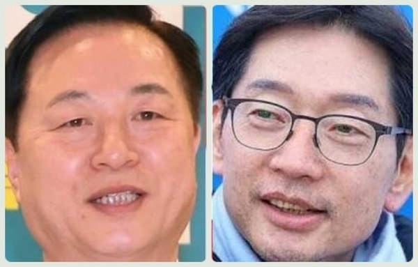 김두관·김경수 전 경남도지사. /경남도민일보 DB