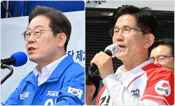 이재명 더불어민주당 대선 후보와 김문수 국민의힘 대선 후보. /김구연 기자 sajin@idomin.com