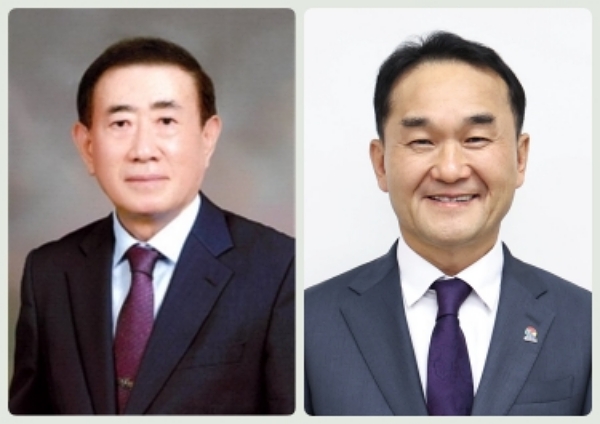 이수영 경남도 서울세종본부장과 엄용수 정무특별보좌관. /경남도민일보 DB