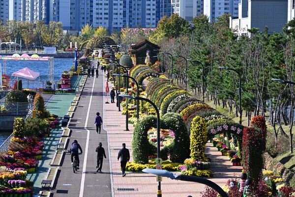 지난해  10월 26일부터 11월 3일까지 9일간 창원시 마산합포구 3.15해양누리공원 일대에서 '24회 마산가고파국화축제'가 열렸다. /경남도민일보 DB