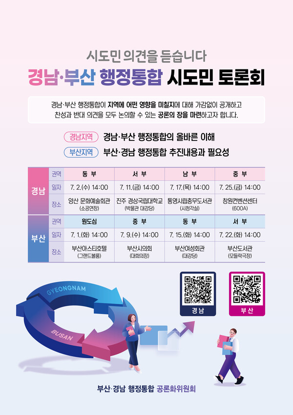 경남·부산 행정통합 시도민토론회 홍보용 포스터. /경남도