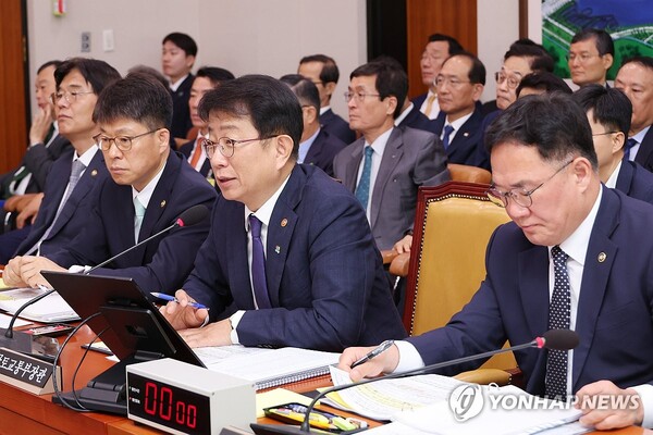 박상우 국토교통부 장관이 25일 국회 국토교통위원회 전체회의에서 2025년도 제2회 추가경정예산안 관련 위원 질의에 답하고 있다. /연합뉴스