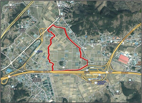 김해시 진영테크업 일반산업단지 위치도. /김해시