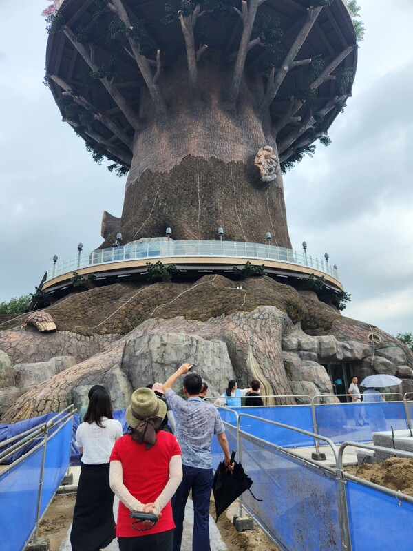 4일 창원시가 빅트리 현장 임시 개방하자 시민들이 빅트리를 둘러 보고 있다./우귀화 기자