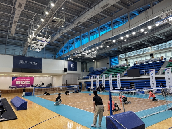 골볼 경기 장면. /경남장애인체육회