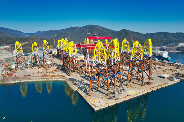 경남 고성군 동해면에 있는 SK오션플랜트 전경. /SK오션플랜트