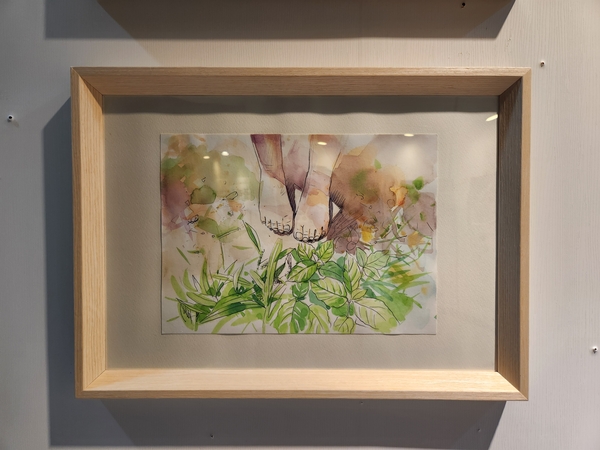 창원시의회 3층 갤러리 뜨락에서 김은주 수채화 개인전 <리플래쉬>가 열리고 있다. /류민기 기자